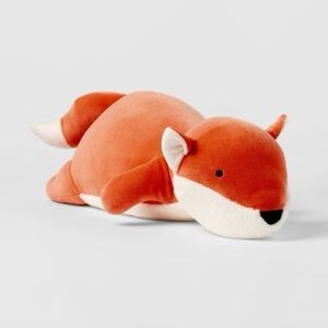 Pillowfort Orange and White Fox Plush Pillow